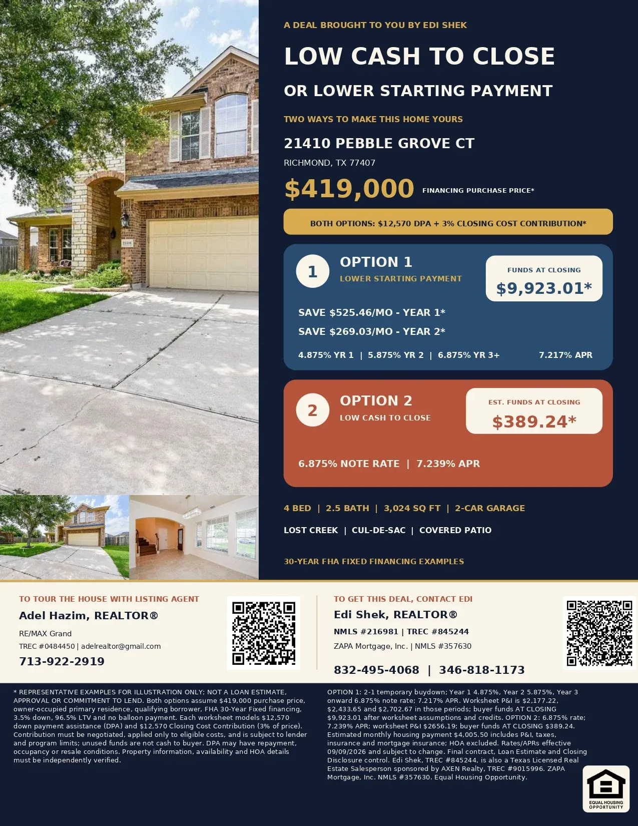Buy This $419,000 Richmond Home with $25,140 in Assistance and Contributions—Only $4,579.24 Estimated Total Out of Pocket! Flyer