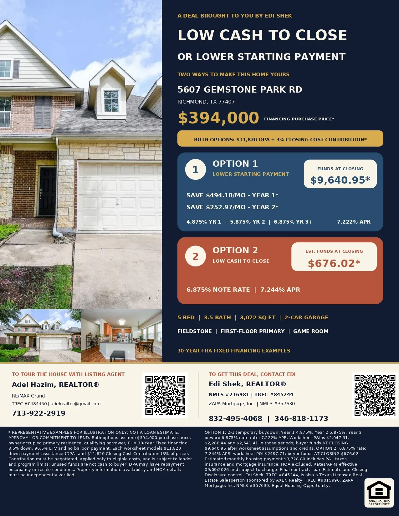 Buy This $394,000 Richmond Home with $23,640 in Assistance and Contributions—Only $4,616.02 Estimated Total Out of Pocket! Flyer