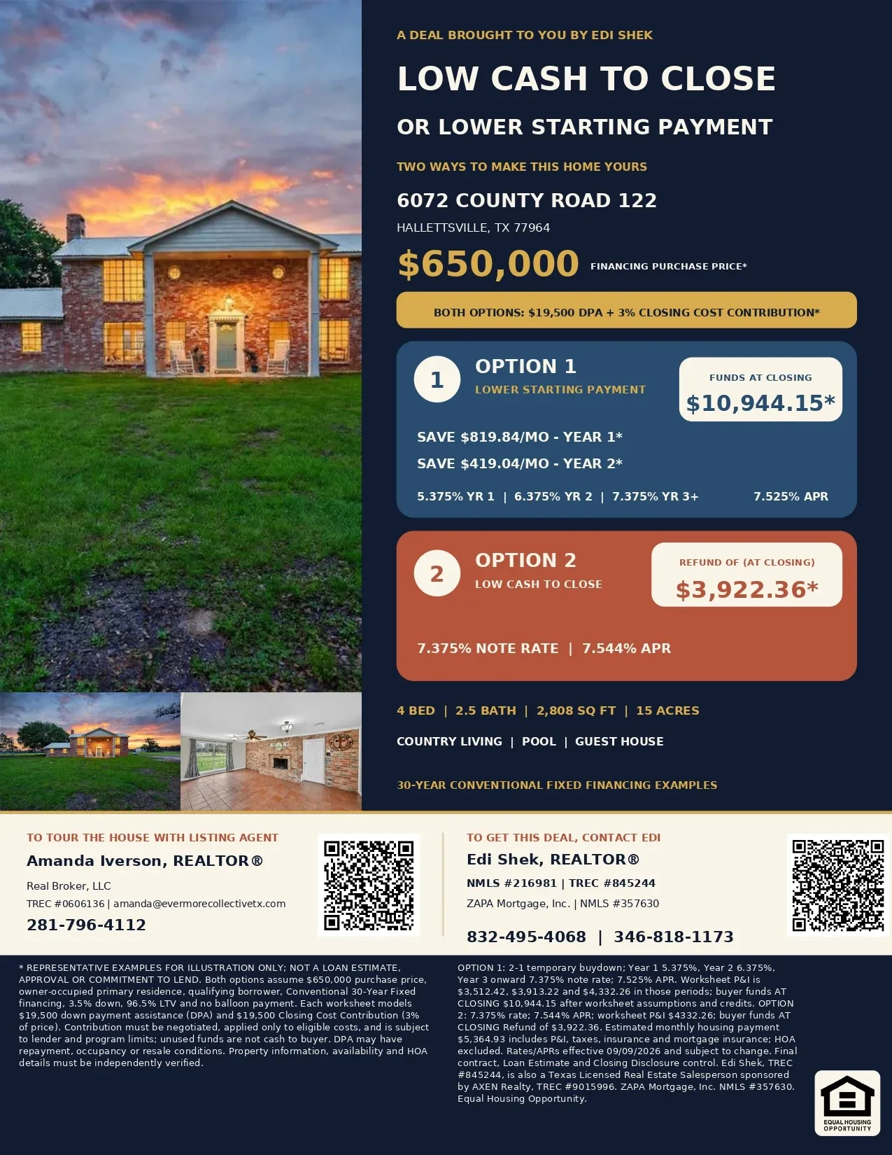 Buy This $650,000 Hallettsville Home with $39,000 in Assistance and Contributions—Only $2,577.64 Estimated Net Out of Pocket! Flyer