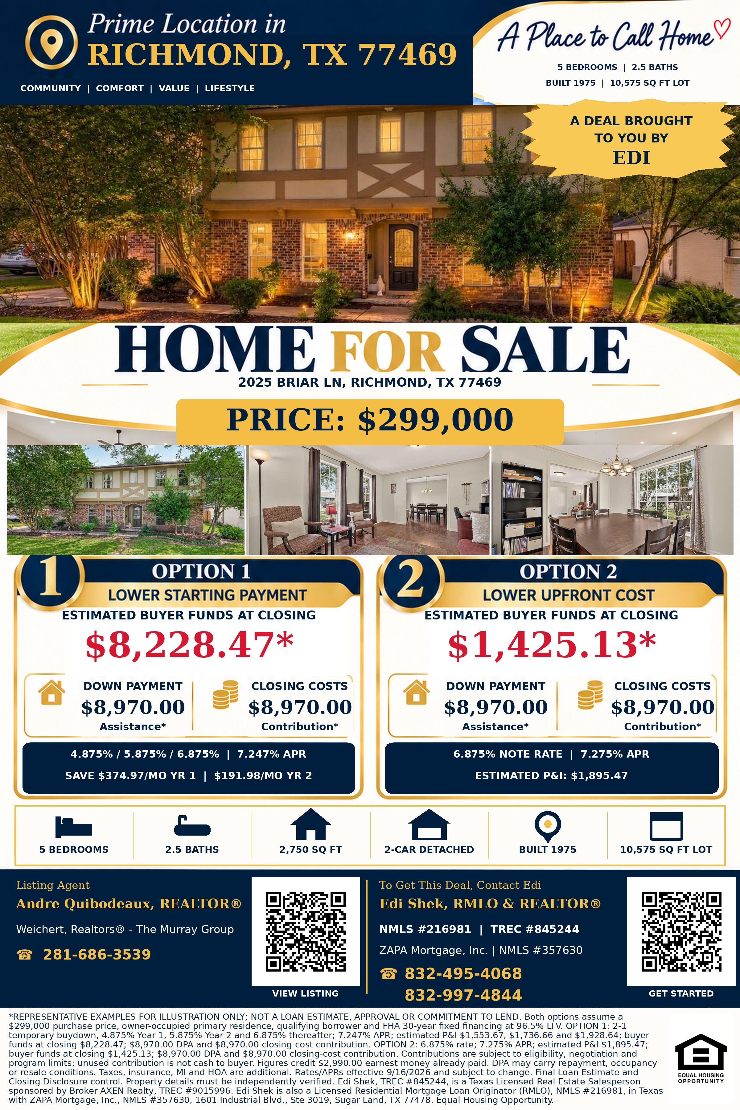 Own This $299,000 Home with Only $1,425.13 Out of Pocket! Flyer