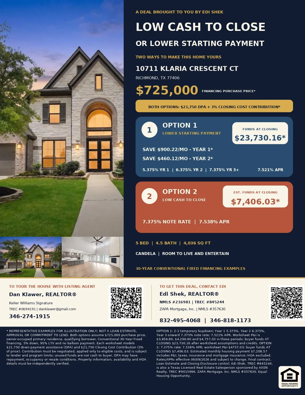 Buy This $725,000 Richmond Home with $43,500 in Assistance and Contributions—Only $14,656.03 Estimated Total Out of Pocket! Flyer