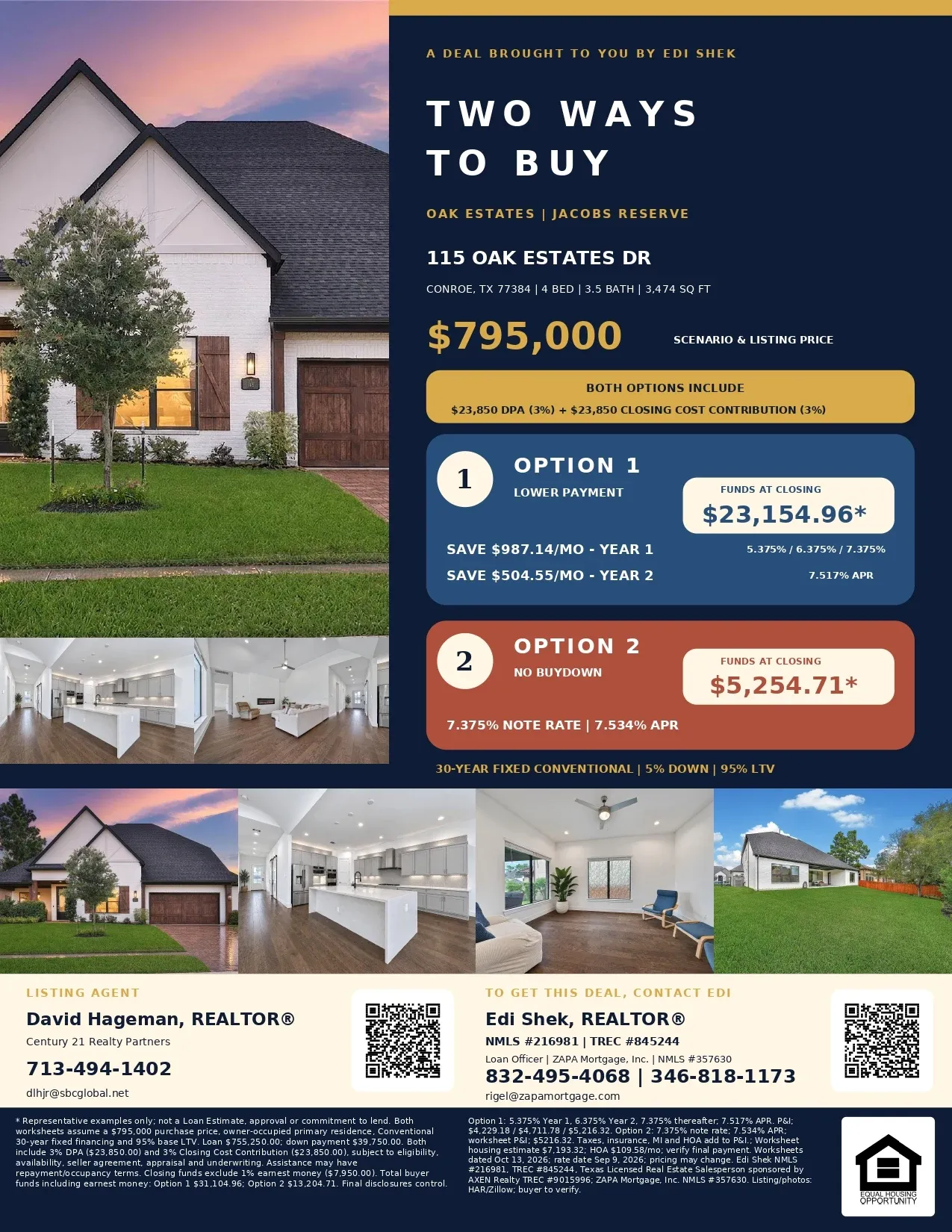 115 Oak Estates Dr — Beautiful Jacobs Reserve Home with Down Payment Assistance & Lower Initial Payments Official Marketing Flyer
