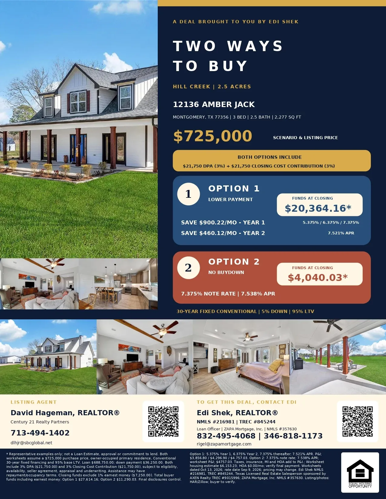 Country Living on 2.5 Acres—with $43,500 in Combined Assistance & Contributions at 12136 Amber Jack Flyer