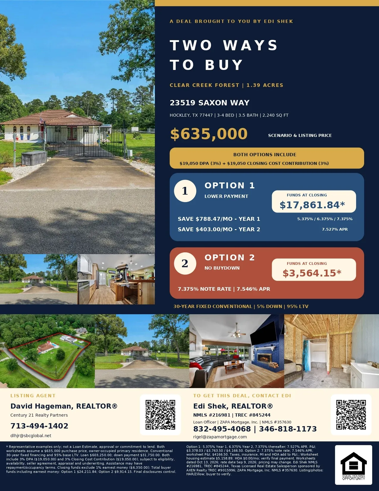 Acreage, a Pool & Workshop—with Lower Initial Payments at 23519 Saxon Way Flyer