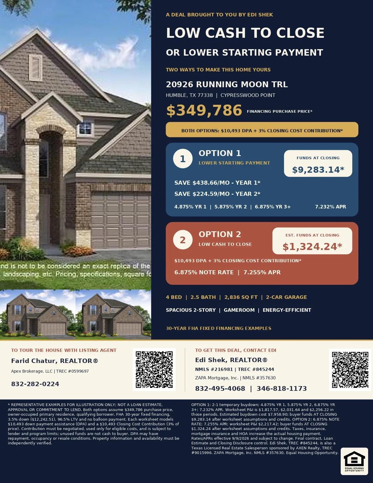 Buy This $349,786 Humble Home with $20,986 in Assistance and Contributions—Only $1,324.24 Estimated at Closing Official Marketing Flyer