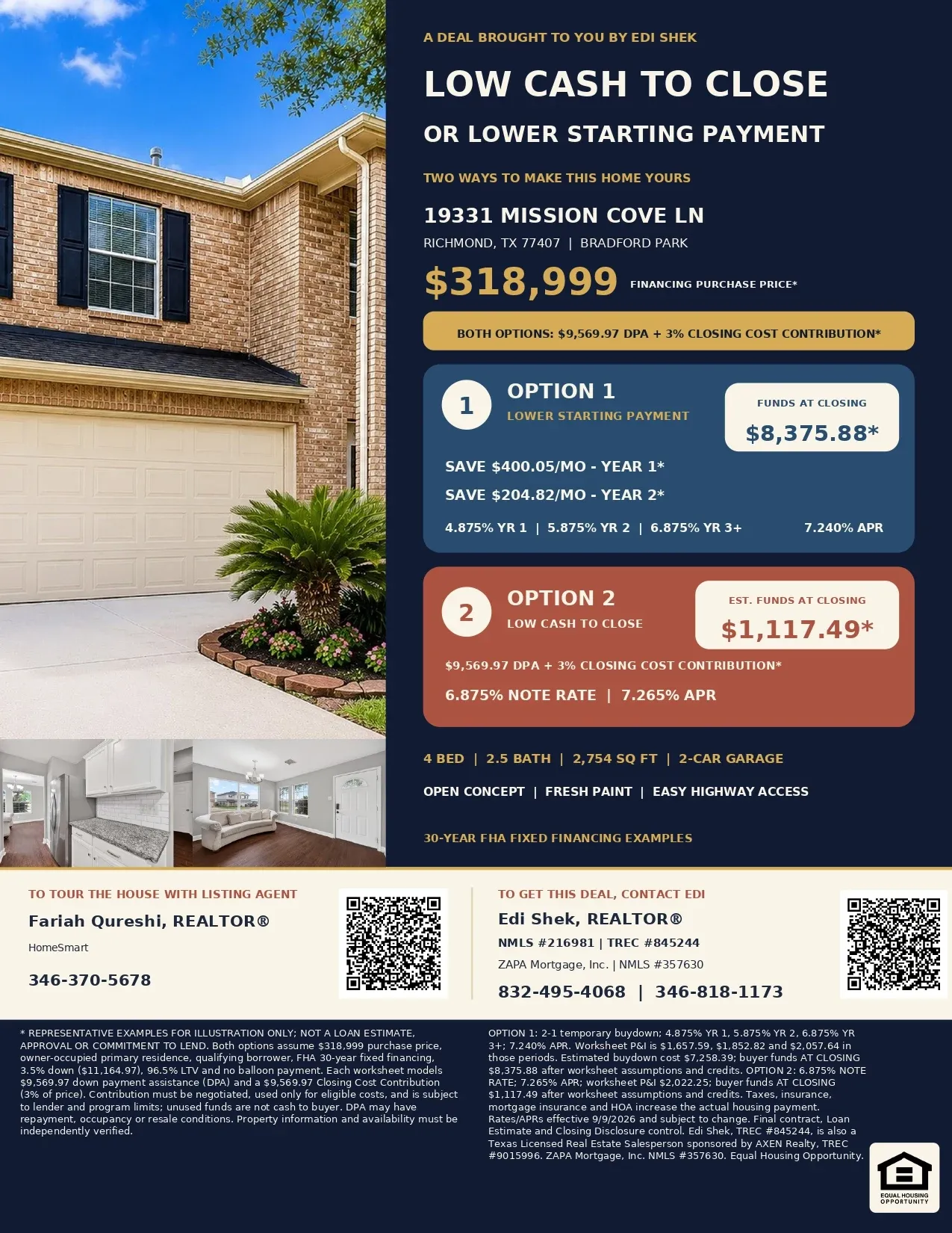 Buy This Richmond Home with Just $1,117.49 Estimated Funds at Closing Flyer