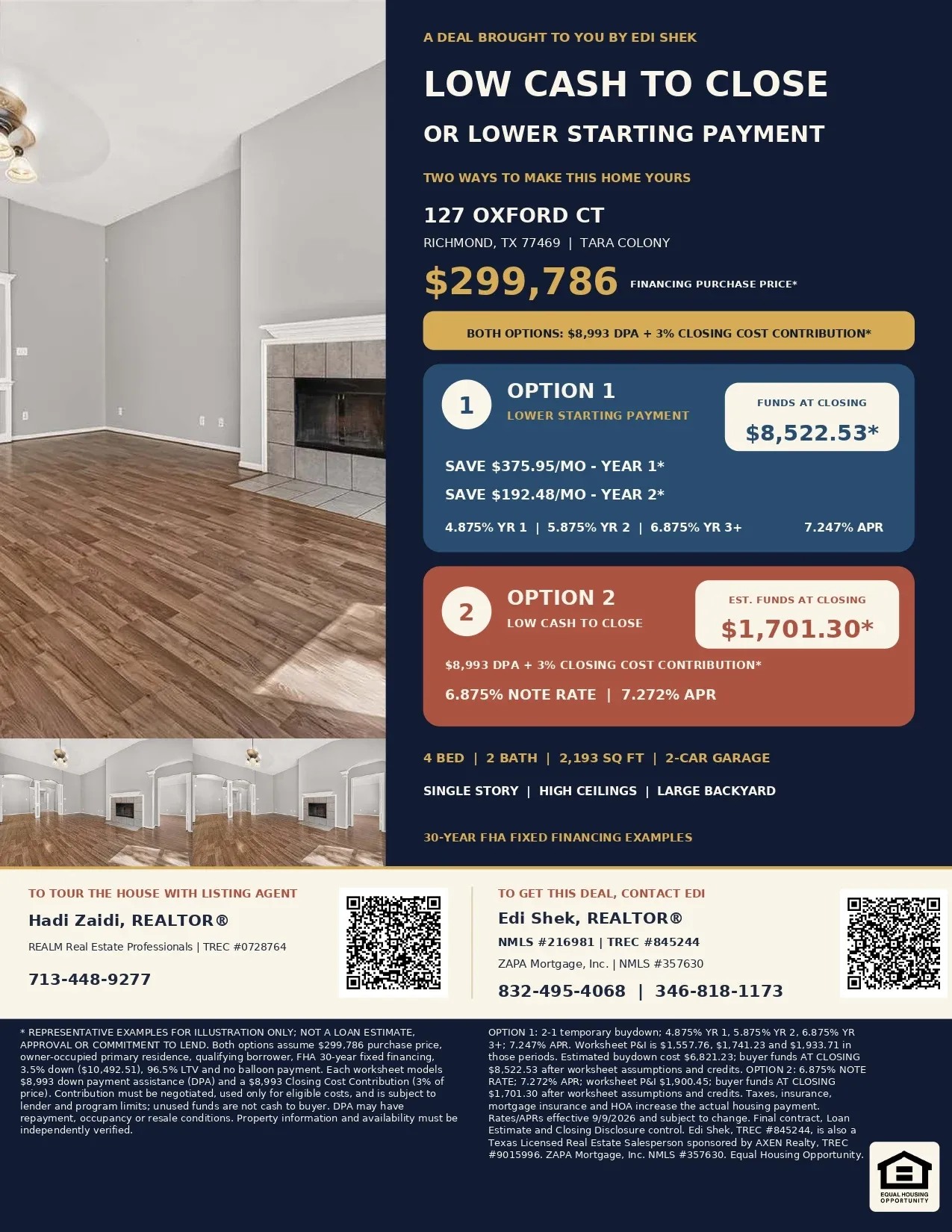Buy This $299,786 Richmond Home with $17,986 in Assistance and Contributions—Only $1,701.30 Estimated at Closing Flyer