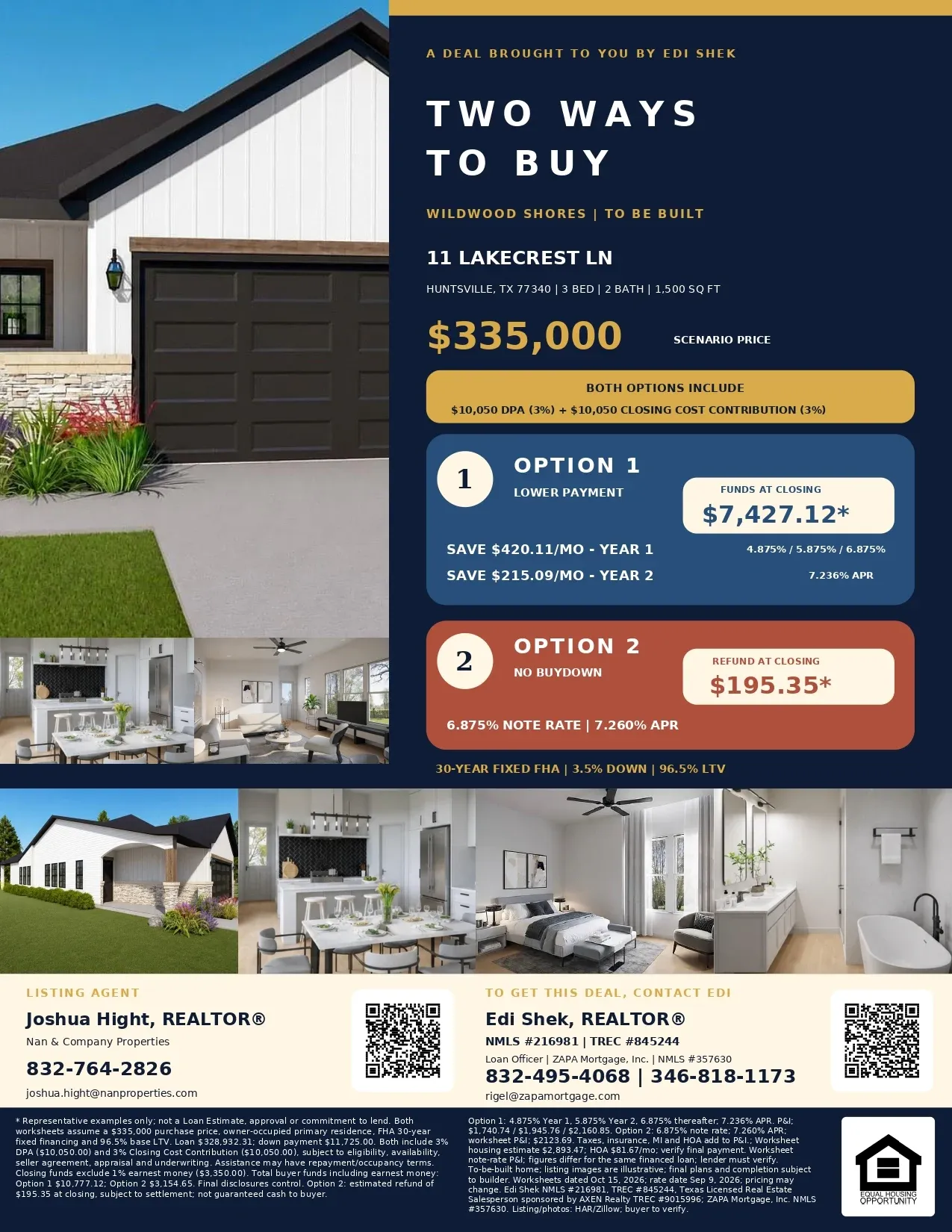 Build Your Lake Conroe Retreat—Save $420.11 Monthly in Year 1 Flyer