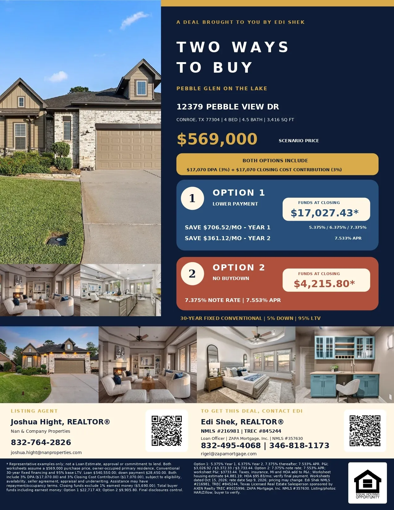 Lake Conroe Living—Save $706.52 Monthly in Year 1 Flyer