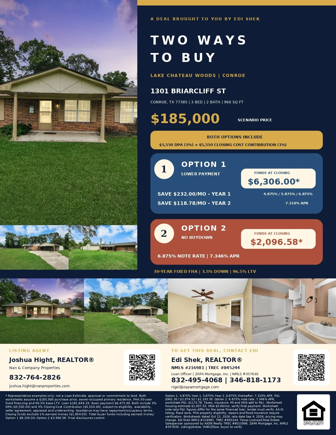 Explore the Potential in Conroe—Estimated Total Buyer Funds of $3,946.58 Flyer