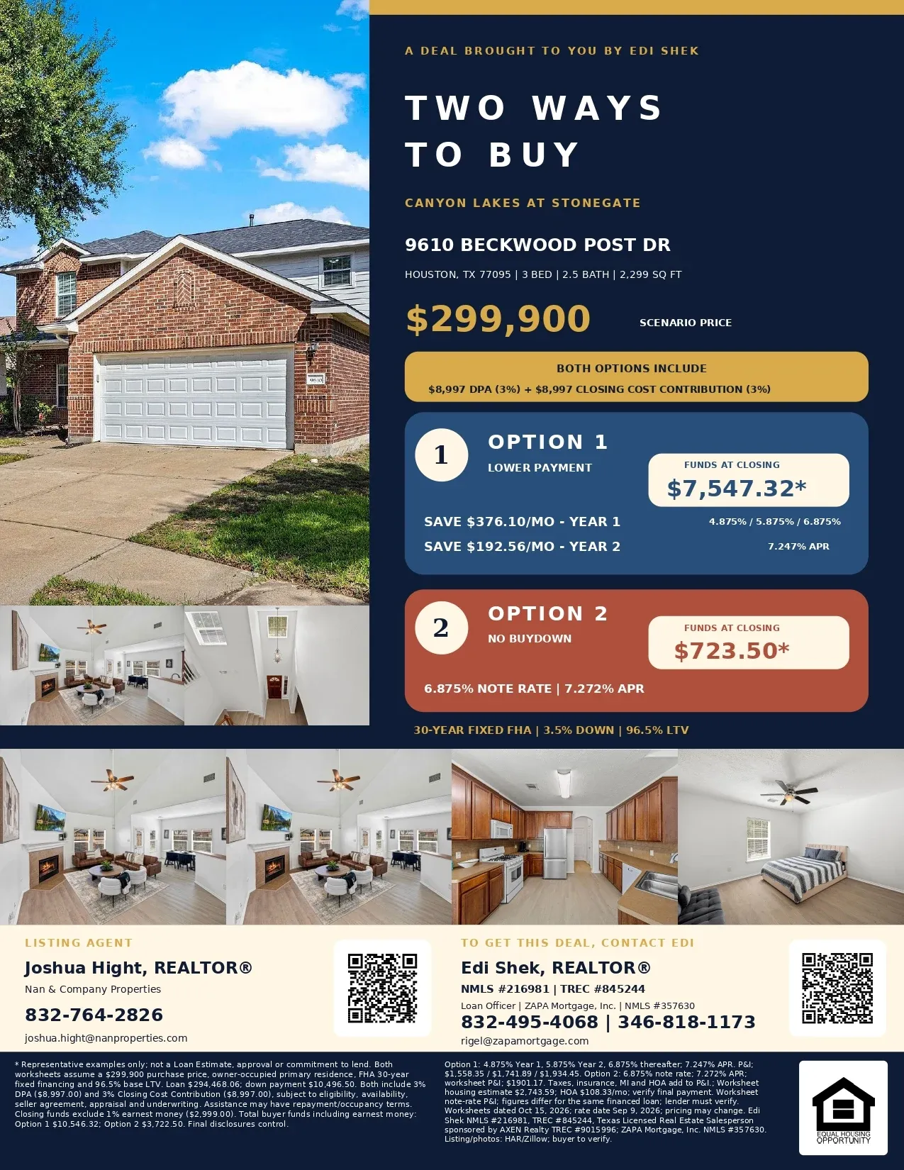 More Space in Houston—Save $376.10 Monthly in Year 1 Flyer