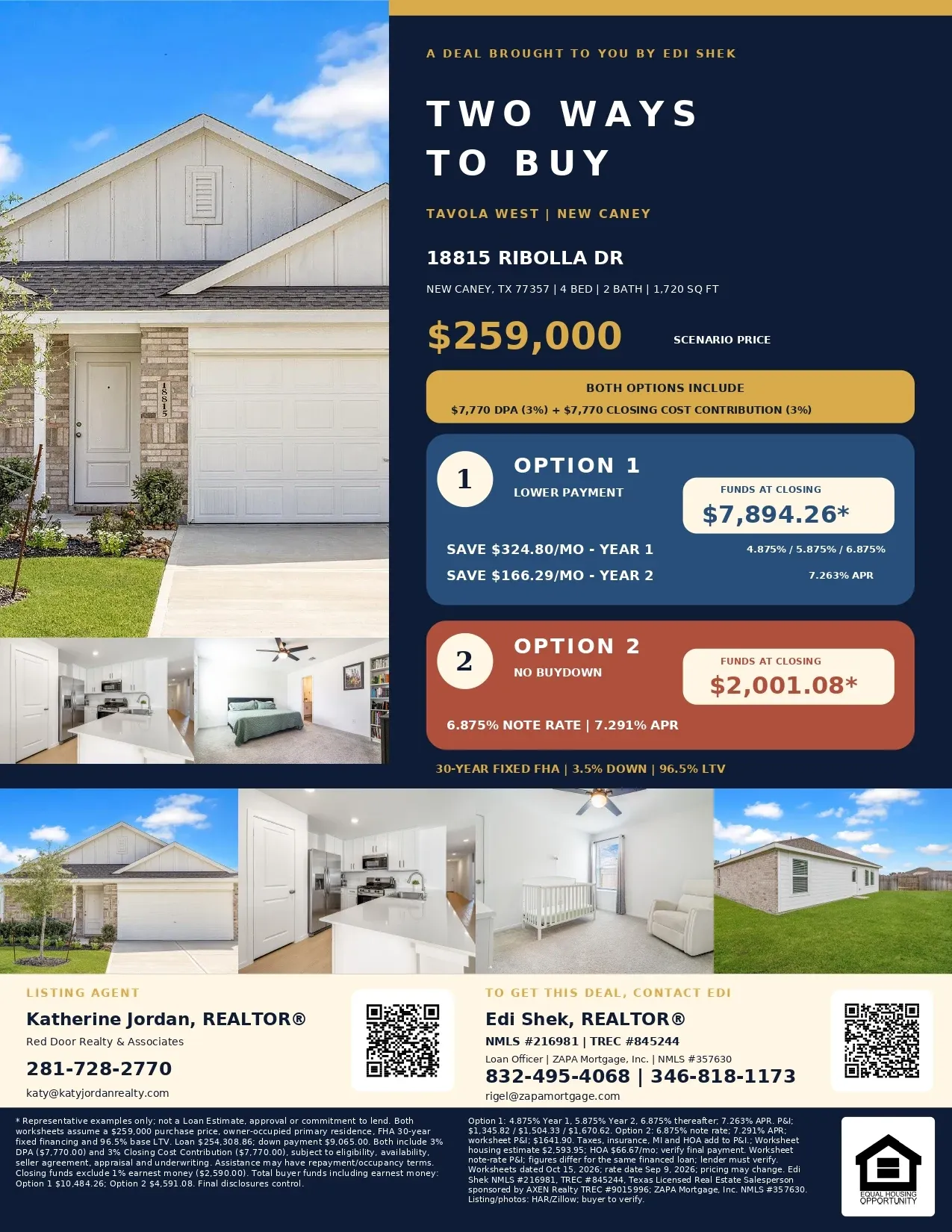 Your New Caney Home—Save $324.80 Monthly in Year 1 Flyer