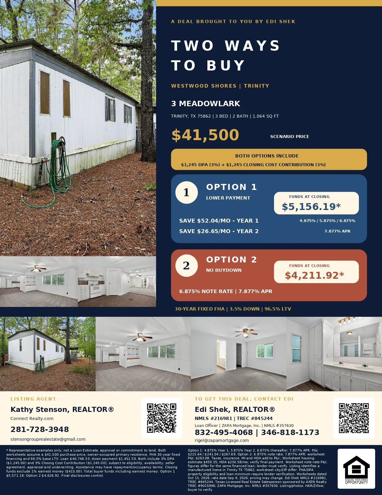 Affordable Living in Westwood Shores—Explore a $41,500 Home in Trinity Flyer