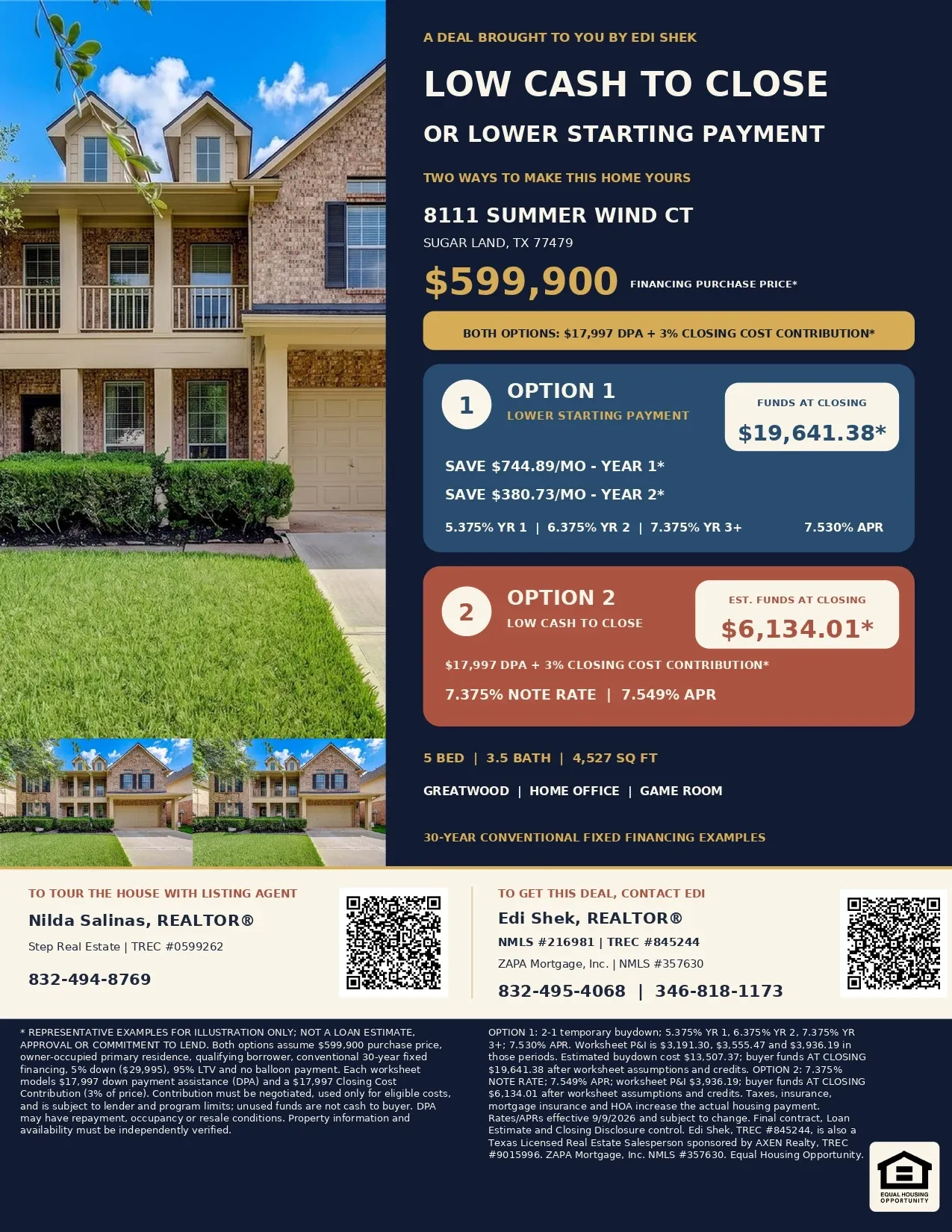 Own This $599,900 Greatwood Home with $35,994 in Assistance and Contributions—Only $6,134.01 Estimated Total Out of Pocket! Flyer