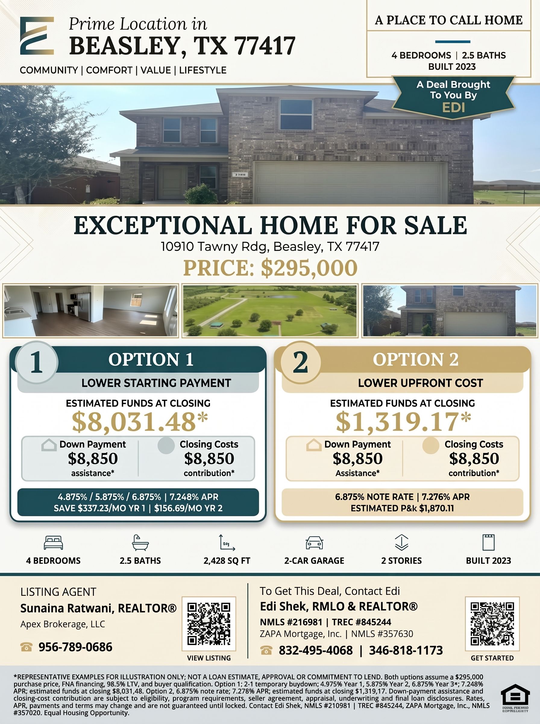 Your $295,000 Home Could Be Just $4,269.17 Away! Official Marketing Flyer