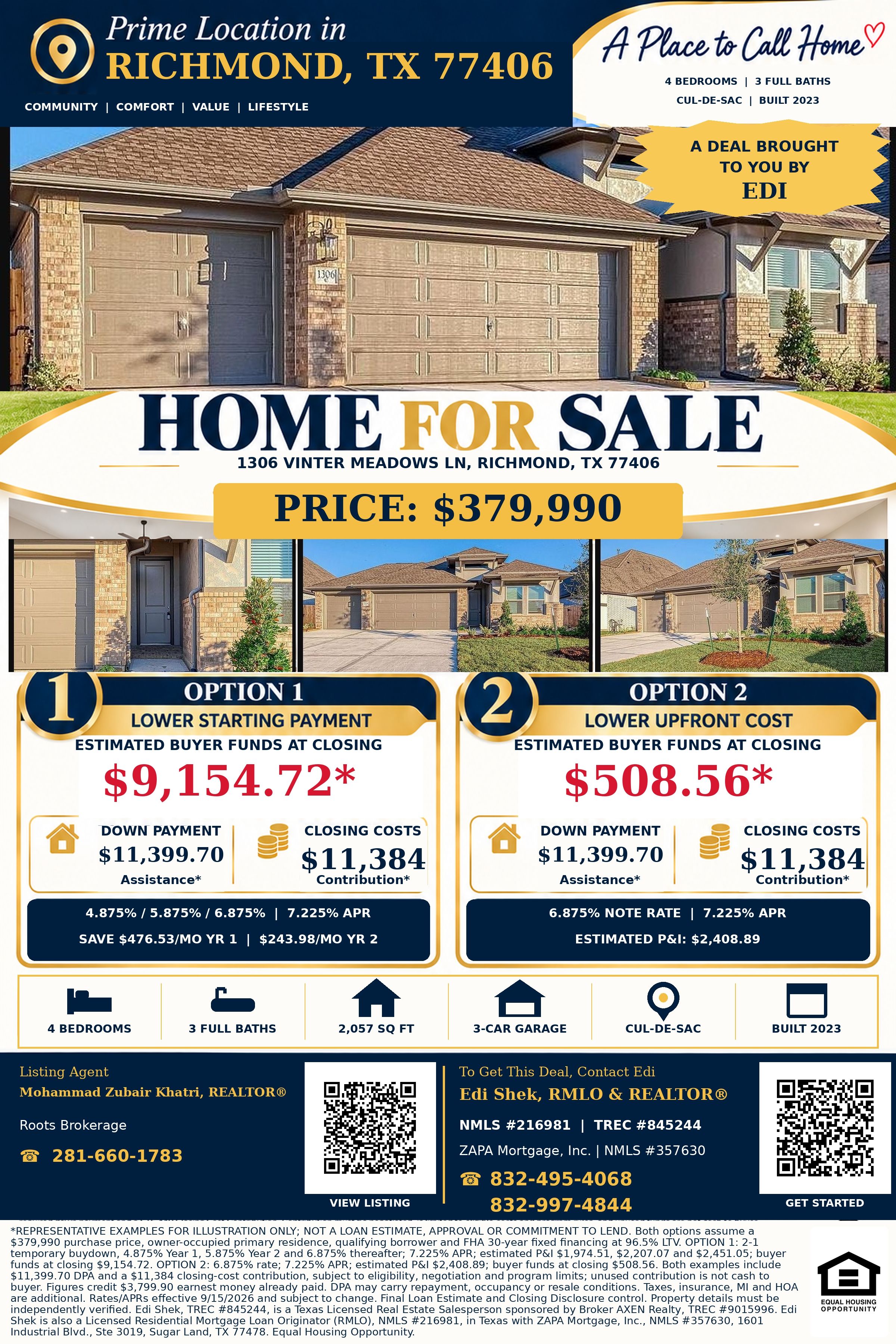Own This $379,990 Richmond Home With Just $508.56 Out of Pocket! Official Marketing Flyer